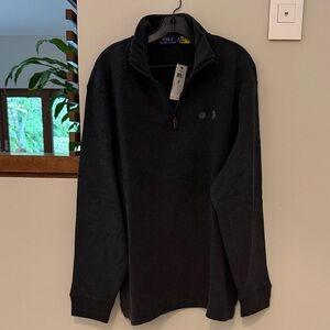 Polo Ralph Lauren Men's Dark Gray 1/4 Zip-Up Sweater XL NEW Cotton